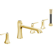 Cisal Cherie Смеситель на борт ванны, с ручным душем, на 5 отверстий, цвет: gold/night black CF0002607C