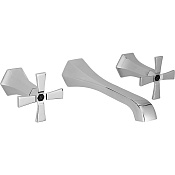 Cisal Cherie Смеситель для раковины встраиваемый, внешняя часть, излив 20см, цвет: chrome/matt black CX0135106T