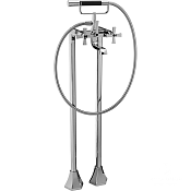 Cisal Cherie Смеситель для ванны напольный с душевым набором, цвет: chrome/matt black CX0042006T