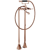 Cisal Cherie Смеситель для ванны напольный с душевым набором, цвет: rose gold/night black CF0042007E