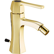 Cisal Cherie Смеситель для биде, с донным клапаном, длина излива 10,9 см, цвет: gold/night black CH0005547C