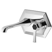 Cisal Cherie Смеситель для раковины встраиваемый, внешняя часть, излив 21см, цвет: chrome/matt black CH0055106T