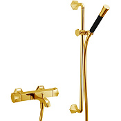 Cisal Cherie Cмеситель термостатический для ванны накладной, с душевым комплектом, цвет: 24k gold CES2701024