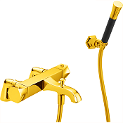 Cisal Cherie Cмеситель термостатический на борт ванны, с ручным душем, на 2 отверстия, цвет:24k gold CED2801024