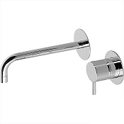 Cisal Less New Смеситель для раковины встраиваемый, внешняя часть, длина излива 25,8см, цвет: chrome LN00551721