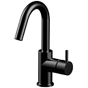 Cisal Less New Смеситель для раковины, с донным клапаном, длина излива 13,3 см, цвет: night black LN00047540