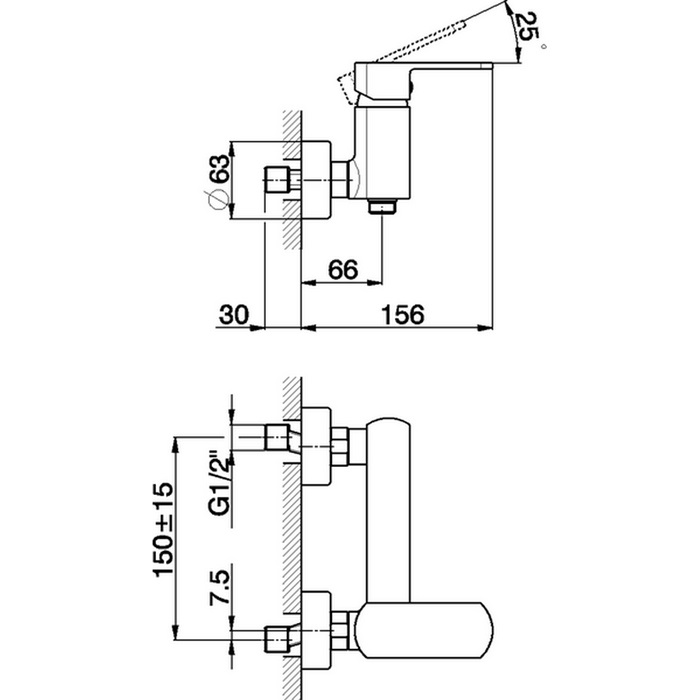 Cisal Roadster Смеситель для душа накладной, цвет: chrome RR00044021