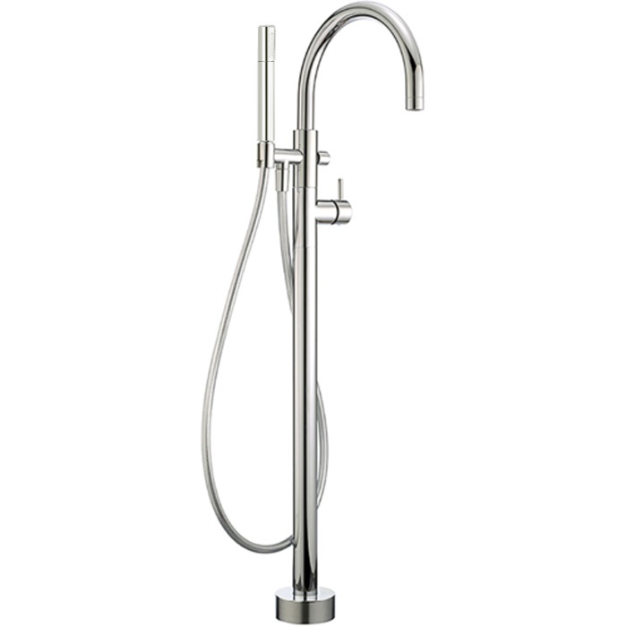 Cisal Slim Смеситель для ванны напольный с душевым набором, цвет: chrome SM01420021