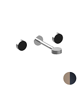 Cisal Slim Смеситель для раковины встраиваемый, внешняя часть, цвет: polished nickel/night black SM0135107D