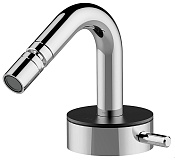 Cisal Slim Смеситель для биде, с донным клапаном, длина излива 10,1 см, цвет: chrome/matt black SM0015506T