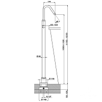 Cisal Step Смеситель для раковины напольный, высота излива 112 см, цвет: chrome ST00451021