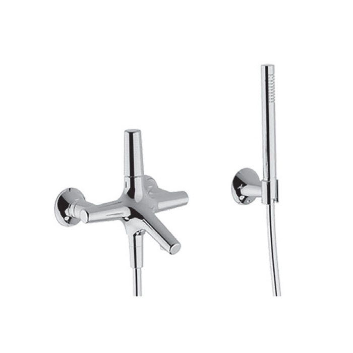 Cisal Vita Смеситель для ванны накладной, с душевым комплектом, цвет: chrome VI00010421