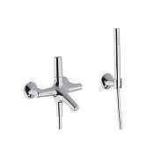 Cisal Vita Смеситель для ванны накладной, с душевым комплектом, цвет: chrome VI00010421