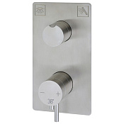 Cisal Xion Смеситель термостатический для душа встраиваемый на 2 потребителя, цвет: inox XI008104D1