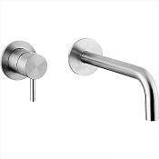 Cisal Xion Смеситель для раковины встраиваемый, внешняя часть, длина излива 25 см, цвет: inox XI002511D1