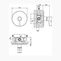 Gessi Goccia Смеситель для душа встраиваемый на 1 потребителя, внешняя часть, цвет: chrome 44676#031