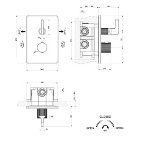 Gessi Inciso Термостат для ванны встраиваемый, 2 потребителя, цвет: finox brushed nickel 58134#149