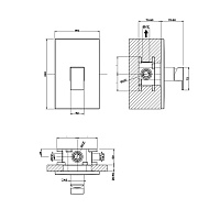 Gessi Rettangolo Смеситель для душа встраиваемый на 1 потребителя, внешняя часть, цвет: matte black 44602#299