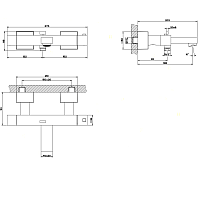 Gessi Rettangolo Термостат для ванны на 2 потребителя, излив 18,8 см, цвет: chrome 20111#031