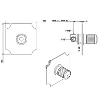 Bongio Cristallo Смеситель для душа встроенный, прогрессивный, цвет золото 04524OR00EU