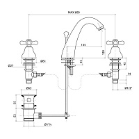 Bongio Axel Смеситель для раковины, цвет золото 15501OR00