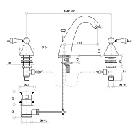 Bongio Capri Смеситель для раковины, цвет хром 17501CR00