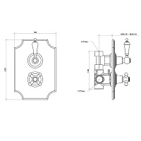 Bongio Capri Смеситель термостатический для душа, цвет хром 17544CR00