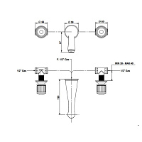 Bongio Cristallo Смеситель для раковины встроенный, цвет: хром/белый 04538CR00