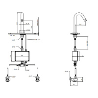 Bongio Elettronici Сенсорный смеситель для раковины, цвет белый матовый 30501BIEL