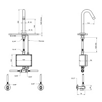 Bongio Elettronici Сенсорный смеситель для раковины, цвет черный матовый 30501NEEL