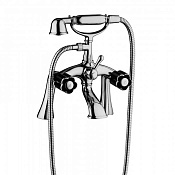 Bongio Fleur Noir Смеситель на борт ванны, на 2 отв., цвет: хром/черный фарфор 12527CR00