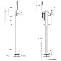 Bongio Myamix Смеситель для ванны, напольный, цвет: хром 46534CR0D