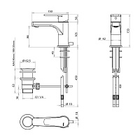 Bongio Pi7 Смеситель для раковины, цвет: хром 07521CRPR