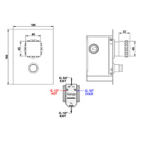 Bongio Pure Glam Встраиваемый смеситель с переключателем, цвет: хром/Swarovski 3P529CR01