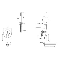 Bongio O'Clock Green Смеситель для ванны, цвет хром 14530CR0D