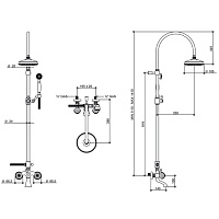 Bongio Radiant Смеситель для ванны, цвет золото 02536OR0D