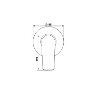 Bongio Gio Смеситель встроенный для душа, цвет черный матовый 80524NEPR