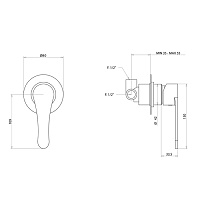 Bongio O'Clock Green Встраиваемый смеситель для душа, цвет хром 14524CRPR