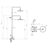 Bongio T Cross Смеситель для душа, цвет хром 30537CR0D