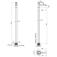 Bongio O'Clock Green Смеситель для раковины напольный, цвет хром 14533CRGR