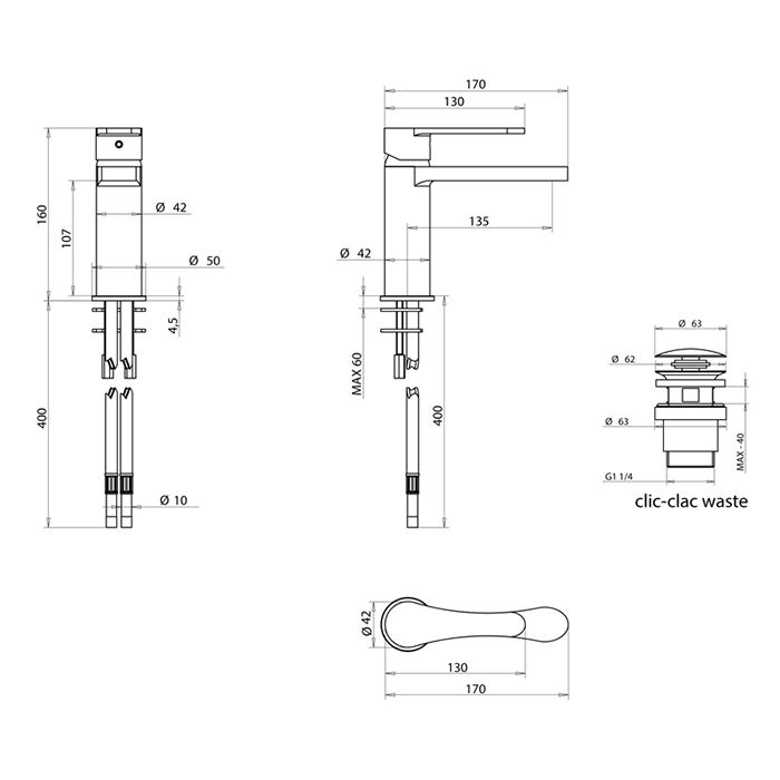 Bongio O'Clock Green Смеситель для раковины, цвет золото 14521ORGR
