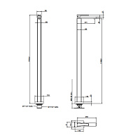 Bongio Stelth Смеситель для раковины, напольный, цвет: хром 01533CR00