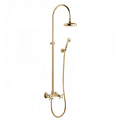 Bongio Axel Смеситель для душа с душ. стойкой с верхним душем 18,5 см, цвет: золото 15537OR0D