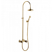 Bongio Fleur Noir Смеситель душевой со стойкой, цвет золото/черный фарфор 12537OR0D