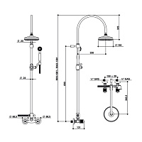 Bongio Impero Смеситель для душа, цвет хром/Swarovski 06537CR0D