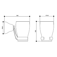 Bongio Axel Стакан подвесной, 14х10 см, цвет золото 24к. 15014OR00