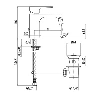 Gattoni H2Omix3000 Смеситель для биде, цвет хром 3055/30C0cr
