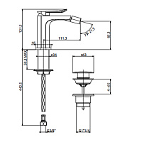 Gattoni Soffio Смеситель для биде, однорычажный, цвет хром 8150/81C0cr