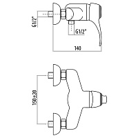 Gattoni Samoa Смеситель для душа, выпуск снизу, цвет: хром 3425/34C0cr