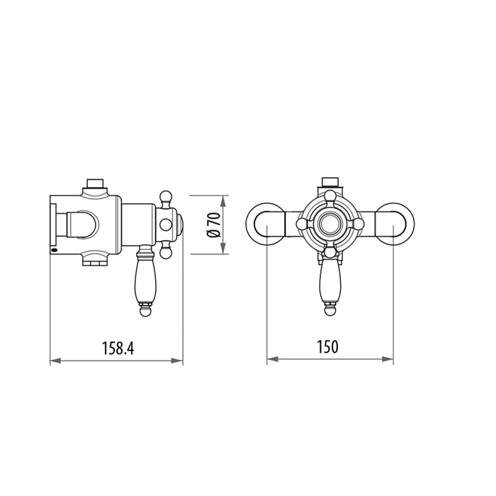 Gattoni Termostatici Термостатический смеситель для душа, цвет: бронза TSRE940V0br